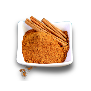 canela molida ceylán en recipiente blanco